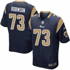Exquisite 2014 NFL Draft St.Louis Rams #73 Greg Robinson Navy Blue Elite Jersey