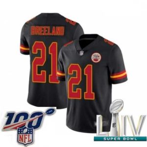 Gorgeous 2020 Super Bowl LIV Kansas City Chiefs #21 Bashaud Breeland Limited Black Rush Vapor Untouchable Football Jersey
