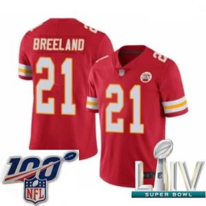 High quality 2020 Super Bowl LIV Kansas City Chiefs #21 Bashaud Breeland Red Team Color Vapor Untouchable Limited Player Football Jersey
