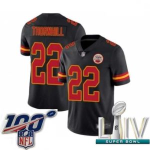 Outstanding 2020 Super Bowl LIV Kansas City Chiefs #22 Juan Thornhill Limited Black Rush Vapor Untouchable Football Jersey