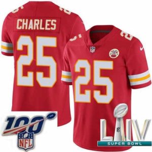 Marvelous 2020 Super Bowl LIV Kansas City Chiefs #25 Jamaal Charles Red Team Color Vapor Untouchable Limited Player Football Jersey