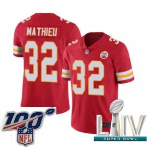 Outstanding 2020 Super Bowl LIV Kansas City Chiefs #32 Tyrann Mathieu Red Team Color Vapor Untouchable Limited Player Football Jersey