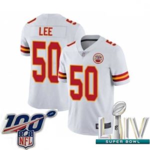 Finest 2020 Super Bowl LIV Kansas City Chiefs #50 Darron Lee White Vapor Untouchable Limited Player Football Jersey