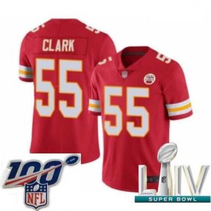 Outstanding 2020 Super Bowl LIV Kansas City Chiefs #55 Frank Clark Red Team Color Vapor Untouchable Limited Player Football Jersey