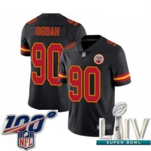 Outstanding 2020 Super Bowl LIV Kansas City Chiefs #90 Emmanuel Ogbah Limited Black Rush Vapor Untouchable Football Jersey