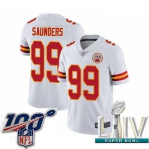 High quality 2020 Super Bowl LIV Kansas City Chiefs #99 Khalen Saunders White Vapor Untouchable Limited Player Football Jersey