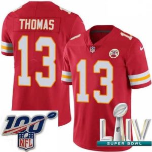 Premium 2020 Super Bowl LIV Nike Kansas City Chiefs #13 De'Anthony Thomas Red Team Color Vapor Untouchable Limited Player NFL Jersey
