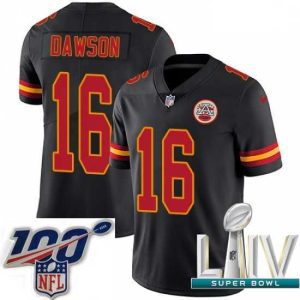 Marvelous 2020 Super Bowl LIV Nike Kansas City Chiefs #16 Len Dawson Limited Black Rush Vapor Untouchable NFL Jersey