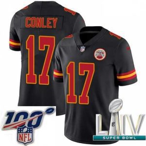 Finest 2020 Super Bowl LIV Nike Kansas City Chiefs #17 Chris Conley Limited Black Rush Vapor Untouchable NFL Jersey