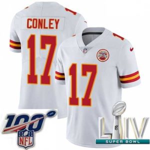 Gorgeous 2020 Super Bowl LIV Nike Kansas City Chiefs #17 Chris Conley White Vapor Untouchable Limited Player NFL Jersey