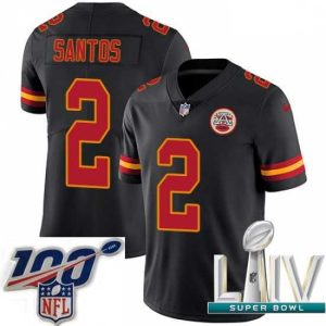 Superior 2020 Super Bowl LIV Nike Kansas City Chiefs #2 Cairo Santos Limited Black Rush Vapor Untouchable NFL Jersey