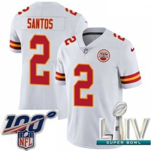 Exceptional 2020 Super Bowl LIV Nike Kansas City Chiefs #2 Cairo Santos White Vapor Untouchable Limited Player NFL Jersey