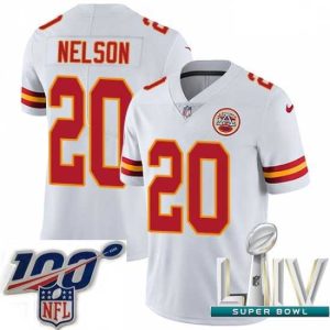 Finest 2020 Super Bowl LIV Nike Kansas City Chiefs #20 Steven Nelson White Vapor Untouchable Limited Player NFL Jersey