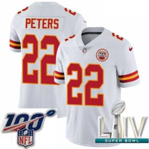 High quality 2020 Super Bowl LIV Nike Kansas City Chiefs #22 Marcus Peters White Vapor Untouchable Limited Player NFL Jersey