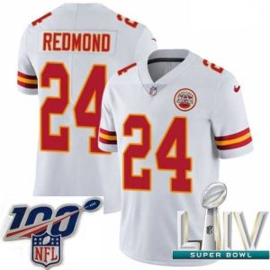 Premium 2020 Super Bowl LIV Nike Kansas City Chiefs #24 Will Redmond White Vapor Untouchable Limited Player NFL Jersey