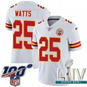 Superior 2020 Super Bowl LIV Nike Kansas City Chiefs #25 Armani Watts White Vapor Untouchable Limited Player NFL Jersey