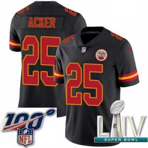 Exceptional 2020 Super Bowl LIV Nike Kansas City Chiefs #27 Kenneth Acker Limited Black Rush Vapor Untouchable NFL Jersey