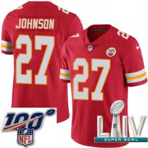 High quality 2020 Super Bowl LIV Nike Kansas City Chiefs #27 Larry Johnson Red Team Color Vapor Untouchable Limited Player NFL Jersey