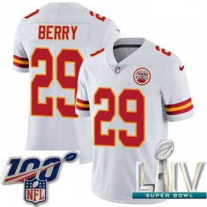 Outstanding 2020 Super Bowl LIV Nike Kansas City Chiefs #29 Eric Berry White Vapor Untouchable Limited Player NFL Jersey