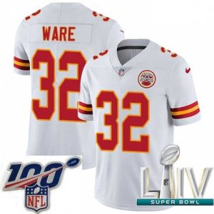 Finest 2020 Super Bowl LIV Nike Kansas City Chiefs #32 Spencer Ware White Vapor Untouchable Limited Player NFL Jersey