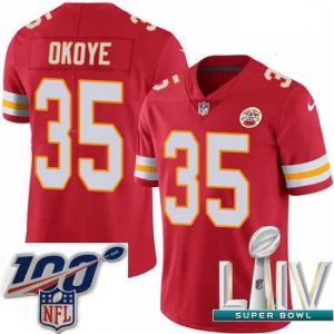Superior 2020 Super Bowl LIV Nike Kansas City Chiefs #35 Christian Okoye Red Team Color Vapor Untouchable Limited Player NFL Jersey