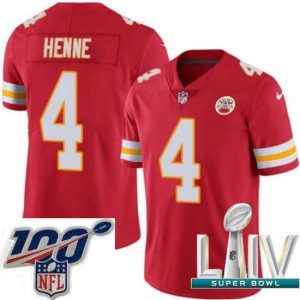 Marvelous 2020 Super Bowl LIV Nike Kansas City Chiefs #4 Chad Henne Red Team Color Vapor Untouchable Limited Player NFL Jersey