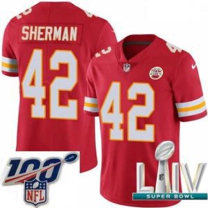 Marvelous 2020 Super Bowl LIV Nike Kansas City Chiefs #42 Anthony Sherman Red Team Color Vapor Untouchable Limited Player NFL Jersey