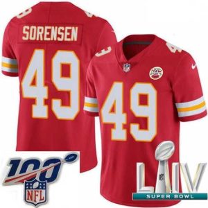 High quality 2020 Super Bowl LIV Nike Kansas City Chiefs #49 Daniel Sorensen Red Team Color Vapor Untouchable Limited Player NFL Jersey
