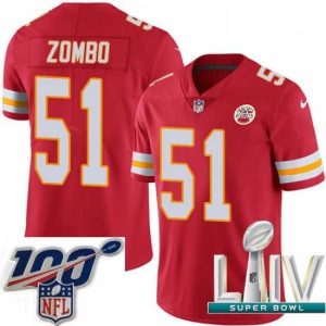 Finest 2020 Super Bowl LIV Nike Kansas City Chiefs #51 Frank Zombo Red Team Color Vapor Untouchable Limited Player NFL Jersey