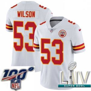 Exceptional 2020 Super Bowl LIV Nike Kansas City Chiefs #53 Ramik Wilson White Vapor Untouchable Limited Player NFL Jersey