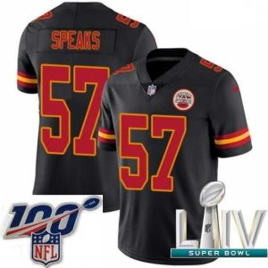 Superior 2020 Super Bowl LIV Nike Kansas City Chiefs #57 Breeland Speaks Limited Black Rush Vapor Untouchable NFL Jersey