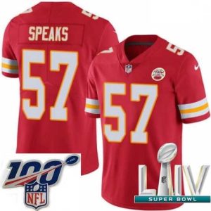 Gorgeous 2020 Super Bowl LIV Nike Kansas City Chiefs #57 Breeland Speaks Red Team Color Vapor Untouchable Limited Player NFL Jersey