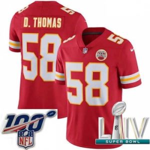 Finest 2020 Super Bowl LIV Nike Kansas City Chiefs #58 Derrick Thomas Red Team Color Vapor Untouchable Limited Player NFL Jersey