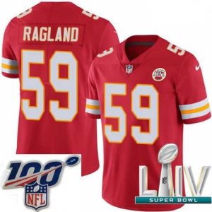 Superior 2020 Super Bowl LIV Nike Kansas City Chiefs #59 Reggie Ragland Red Team Color Vapor Untouchable Limited Player NFL Jersey
