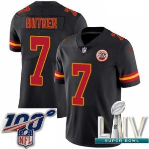 Finest 2020 Super Bowl LIV Nike Kansas City Chiefs #7 Harrison Butker Limited Black Rush Vapor Untouchable NFL Jersey