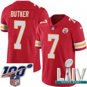 High quality 2020 Super Bowl LIV Nike Kansas City Chiefs #7 Harrison Butker Red Team Color Vapor Untouchable Limited Player NFL Jersey