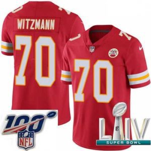 Premium 2020 Super Bowl LIV Nike Kansas City Chiefs #70 Bryan Witzmann Red Team Color Vapor Untouchable Limited Player NFL Jersey