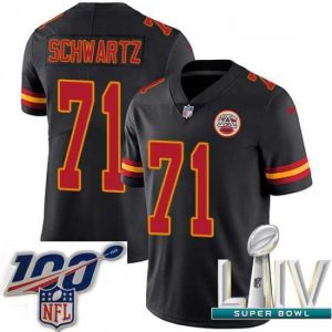 High quality 2020 Super Bowl LIV Nike Kansas City Chiefs #71 Mitchell Schwartz Limited Black Rush Vapor Untouchable NFL Jersey