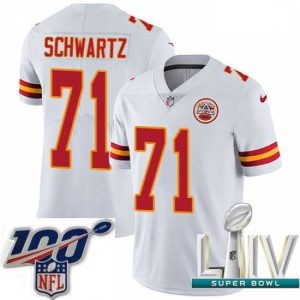Exceptional 2020 Super Bowl LIV Nike Kansas City Chiefs #71 Mitchell Schwartz White Vapor Untouchable Limited Player NFL Jersey