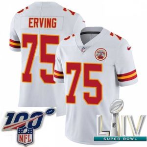 Outstanding 2020 Super Bowl LIV Nike Kansas City Chiefs #75 Cameron Erving White Vapor Untouchable Limited Player NFL Jersey