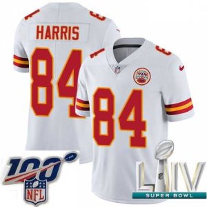 Superb 2020 Super Bowl LIV Nike Kansas City Chiefs #84 Demetrius Harris White Vapor Untouchable Limited Player NFL Jersey