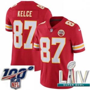 High quality 2020 Super Bowl LIV Nike Kansas City Chiefs #87 Travis Kelce Red Team Color Vapor Untouchable Limited Player NFL Jersey