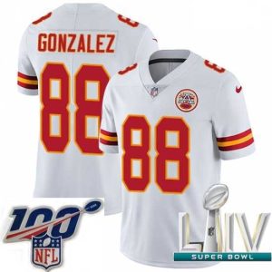 Premium 2020 Super Bowl LIV Nike Kansas City Chiefs #88 Tony Gonzalez White Vapor Untouchable Limited Player NFL Jersey