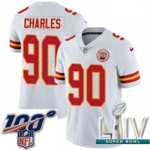 Marvelous 2020 Super Bowl LIV Nike Kansas City Chiefs #90 Stefan Charles White Vapor Untouchable Limited Player NFL Jersey