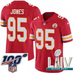 Premium 2020 Super Bowl LIV Nike Kansas City Chiefs #95 Chris Jones Red Team Color Vapor Untouchable Limited Player NFL Jersey