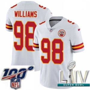 High quality 2020 Super Bowl LIV Nike Kansas City Chiefs #98 Xavier Williams White Vapor Untouchable Limited Player NFL Jersey
