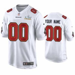 Outstanding Custom Buccaneers White Super Bowl Lv Game Fashion Jersey