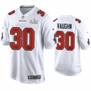 Outstanding Ke'Shawn Vaughn Buccaneers White Super Bowl Lv Game Fashion Jersey
