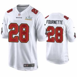 High quality Leonard Fournette Buccaneers White Super Bowl Lv Game Fashion Jersey