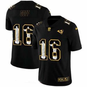 Outstanding Los Angeles Rams 16 Jared Goff Nike Carbon Black Vapor Cristo Redentor Limited NFL Jersey